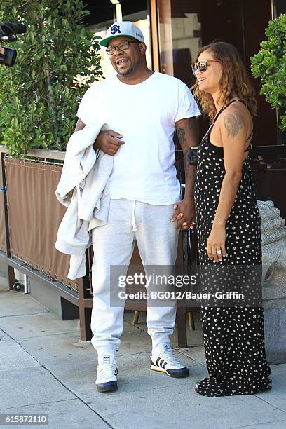 Bobby Brown and Alicia Etheredge are seen on October 20, 2016 in Los Angeles, California.