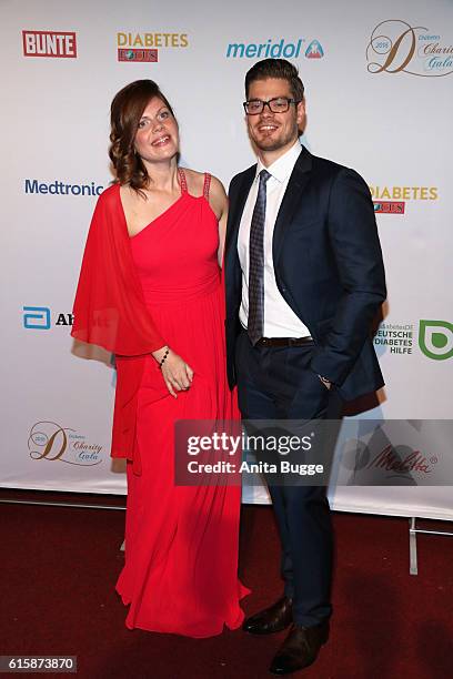 Jennifer and Julien Fuchsberger attend the 6th Diabetes Charity Gala at TIPI am Kanzleramt on October 20, 2016 in Berlin, Germany.