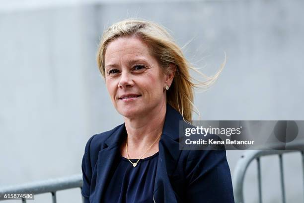 Bridget Anne Kelly, the former deputy chief of staff to New Jersey Gov. Chris Christie leaves after attending the Bridgegate trial at the Martin...