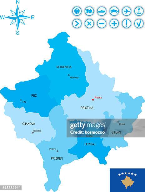 kosovo - pristina stock illustrations