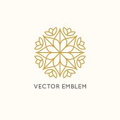 Vector logo design - cosmetics and beauty concept