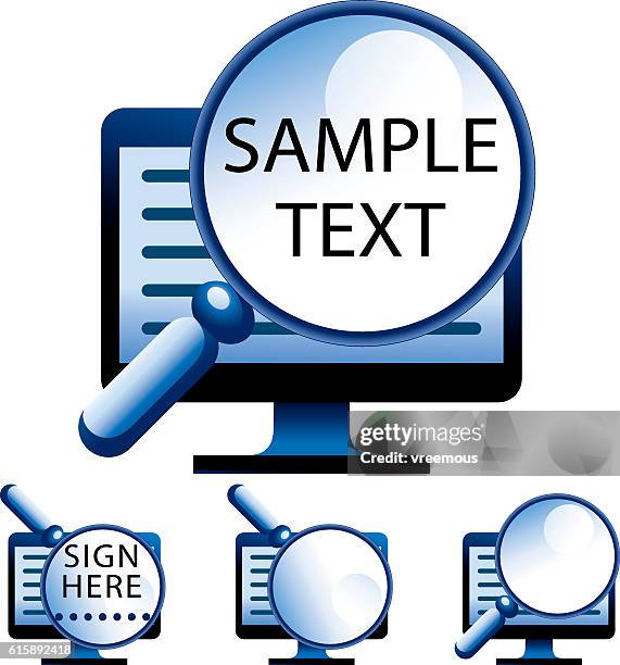 terms and conditions. - magnifying glass fine print stock illustrations