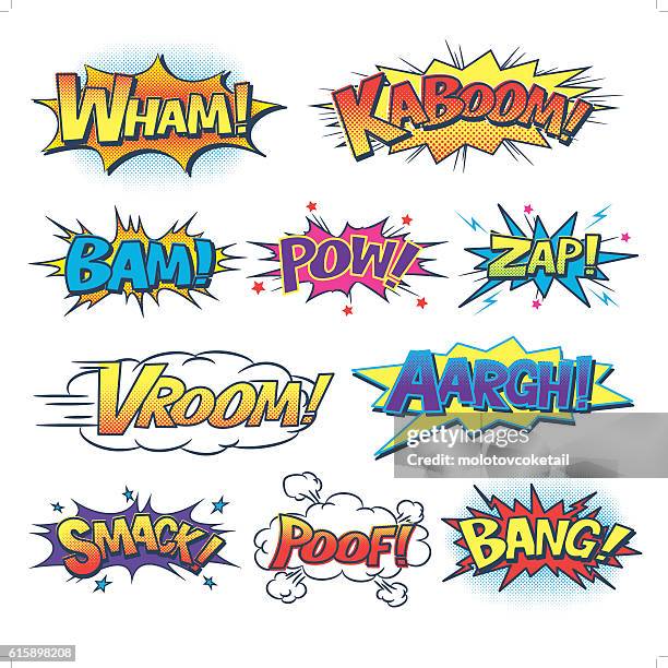 comic sound effect - photographic effects stock illustrations