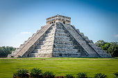 Mayan Temple pyramid  of Kukulkan - Chichen Itza, Yucatan, Mexico