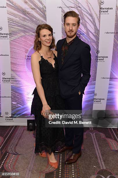 Arthur Darvill and Ines De Clercq attend the Sheraton Grand London Park Lane launch party on October 20, 2016 in London, England.