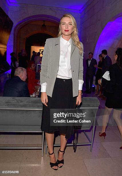 Tennis player Maria Sharapova attends Tiger Woods Foundation's 20th Anniversary Celebration at the New York Public Library on October 20, 2016 in New...