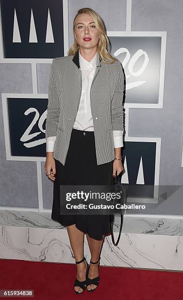Tennis player Maria Sharapova attends the Tiger Woods Foundation's 20th Anniversary Celebration at the New York Public Library on October 20, 2016 in...