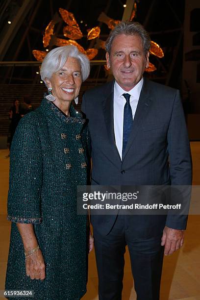 Managing Director Christine Lagarde and her husband Xavier Giocanti attend the "Icones de l'Art Moderne, La Collection Chtchoukine" : Cocktail at...
