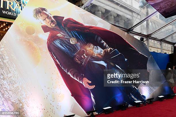 General view of atmosphere at the premiere of Disney and Marvel Studios' "Doctor Strange" at the El Capitan Theatre on October 20, 2016 in Hollywood,...