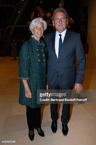 Managing Director Christine Lagarde and her husband Xavier Giocanti attend the "Icones de l'Art Moderne, La Collection Chtchoukine" : Cocktail at...