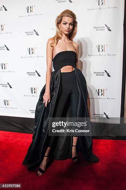 Model Daphne Groeneveld attends the 2016 American Ballet Theatre Fall Gala at the David H. Koch Theater at Lincoln Center on October 20, 2016 in New...