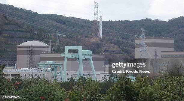 Tsuruga, Japan - Photo shows the No. 1 and No. 2 reactor buildings at Japan Atomic Power Co.'s Tsuruga plant in Fukui Prefecture on Dec. 10, 2012. A...