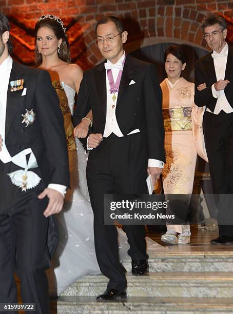 Sweden - Sweden's Princess Madeleine and Japanese stem cell researcher Shinya Yamanaka , a co-recipient of the 2012 Nobel Prize in medicine, head for...