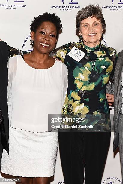 Wendy Hilliard and Rose Vosik attend the Wendy Hilliard Gymnastics Foundation 20th Anniversary Gala at New York Athletic Club on October 20, 2016 in...