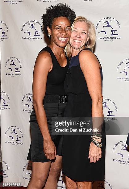 Sharon Monplaisir and Camille Duvall-Hero attend the Wendy Hilliard Gymnastics Foundation 20th Anniversary Gala at New York Athletic Club on October...