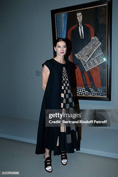 Star Dancer Marie-Agnes Gillot attends the "Icones de l'Art Moderne, La Collection Chtchoukine" : Cocktail at Fondation Louis Vuitton on October 20,...