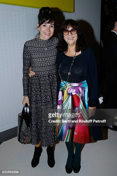 Artists Tatiana Trouve and Sophie Calle attend the "Icones de l'Art Moderne, La Collection Chtchoukine" : Cocktail at Fondation Louis Vuitton on...