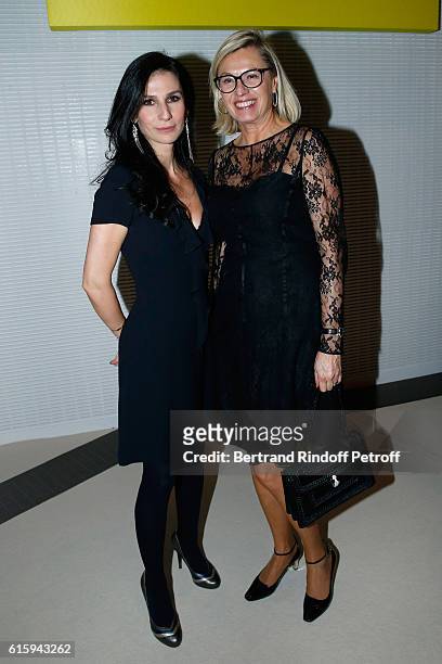 Marie Drucker and Chantal Gaemperle attend the "Icones de l'Art Moderne, La Collection Chtchoukine" : Cocktail at Fondation Louis Vuitton on October...