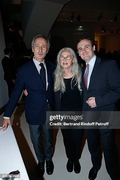 Director of Museum of Centre Pompidou Bernard Blistene and Curator of the Exhibition Anne Baldassari attend the "Icones de l'Art Moderne, La...