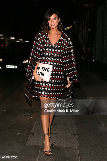 Lucy Mecklenburgh attends the Faberge launch event on October 20, 2016 in London, England.