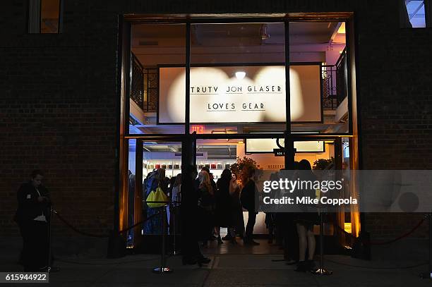 An outside view of Metrograph during truTVs Jon Glaser Loves Gear Premiere Screening Event at Metrograph on October 20, 2016 in New York City....