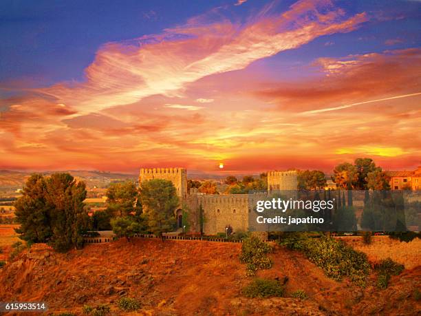 san servando castle. toledo - alcazar castle stock pictures, royalty-free photos & images