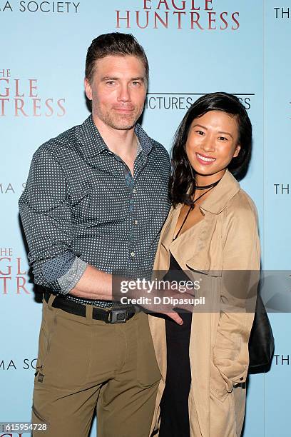 Anson Mount and Darah Trang attend a screening of "The Eagle Huntress", hosted by Sony Pictures Classics and The Cinema Society, at Landmark Sunshine...