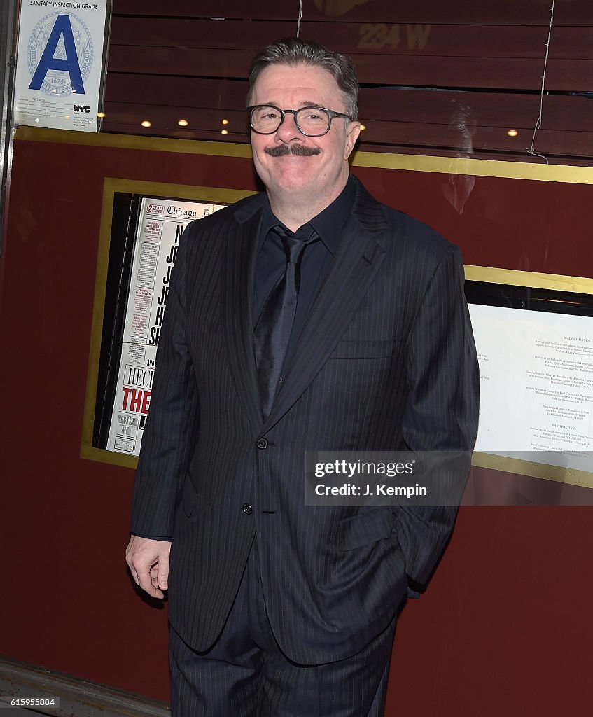 Actor Nathan Lane attends the "The Front Page" Broadway Opening Night ...
