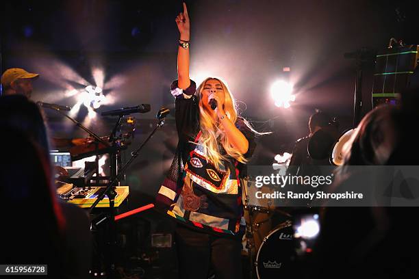 Singer-songwriter Hayley Kiyoko performs onstage at MTV's "Wonderland" LIVE Show on October 20, 2016 in Los Angeles, California.