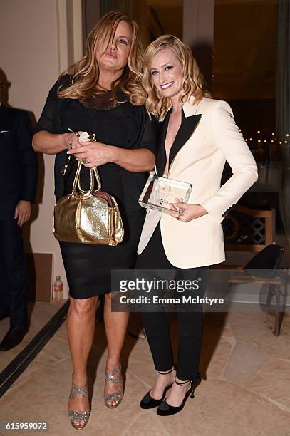Actress Jennifer Coolidge and honoree Beth Behrs, recipient of the Compassion Award, attend ASPCA's Los Angeles Benefit on October 20, 2016 in Bel...