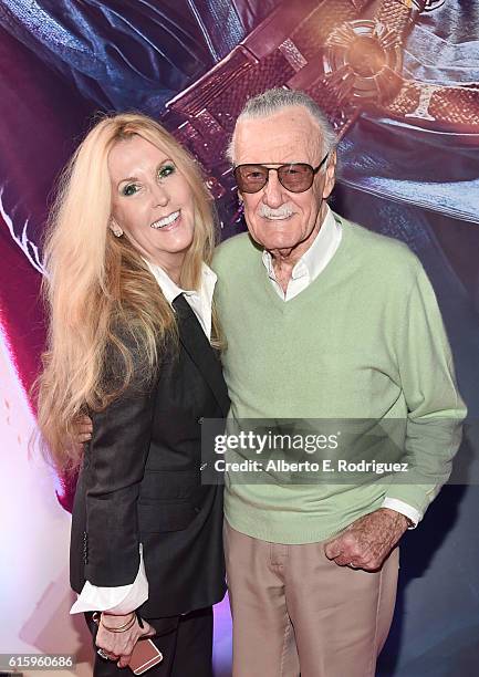 Joan Celia Lee and executive producer Stan Lee attend The Los Angeles World Premiere of Marvel Studios "Doctor Strange in Hollywood, CA on Oct....