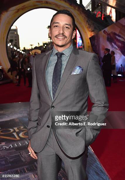 Actor Gabriel Luna attends The Los Angeles World Premiere of Marvel Studios "Doctor Strange in Hollywood, CA on Oct. 20th, 2016.