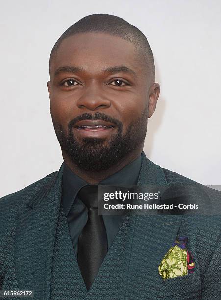David Oyelowo attends the 'Queen Of Katwe' Virgin Atlantic Gala screening during the 60th BFI London Film Festival at Odeon Leicester Square on...