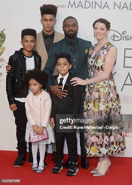 David Oyelowo and Jessica Oyelowo and family attend the 'Queen Of Katwe' Virgin Atlantic Gala screening during the 60th BFI London Film Festival at...