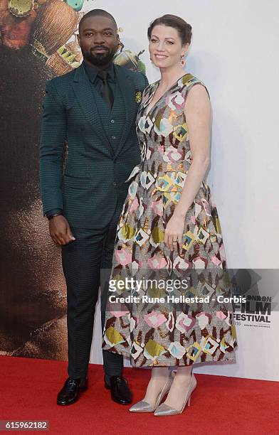 David Oyelowo and Jessica Oyelowo attend the 'Queen Of Katwe' Virgin Atlantic Gala screening during the 60th BFI London Film Festival at Odeon...