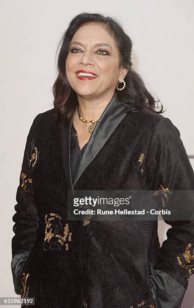 Mira Nair attends the 'Queen Of Katwe' Virgin Atlantic Gala screening during the 60th BFI London Film Festival at Odeon Leicester Square on October...