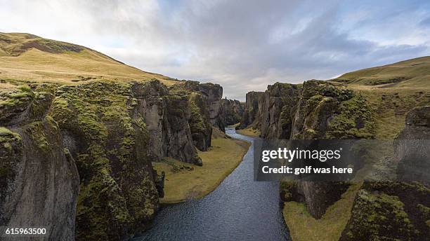 fjaðrárgljúfur - cliff gap stock pictures, royalty-free photos & images