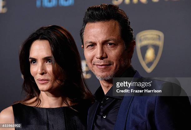 Actor Benjamin Bratt and Talisa Soto attend the Premiere of Disney and Marvel Studios' "Doctor Strange" on October 20, 2016 in Hollywood, California.