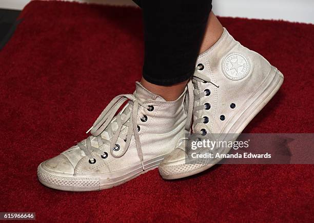 Actress Georgia King, shoe detail, attends the Young Storytellers' 13th Annual Signature Event at The Novo by Microsoft on October 20, 2016 in Los...