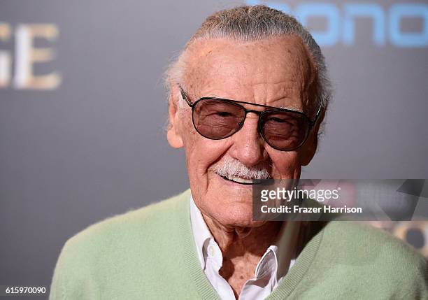 Stan Lee attends the Premiere of Disney and Marvel Studios' "Doctor Strange" on October 20, 2016 in Hollywood, California.