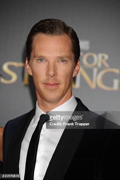 Actor Benedict Cumberbatch attends the premiere of Disney and Marvel Studios' "Doctor Strange" held at the El Capitan Theater on October 20, 2016 in...