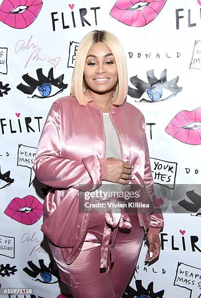 Blac Chyna attends Flirt Cosmetics x Amber Rose Event on October 20, 2016 in Los Angeles, California.