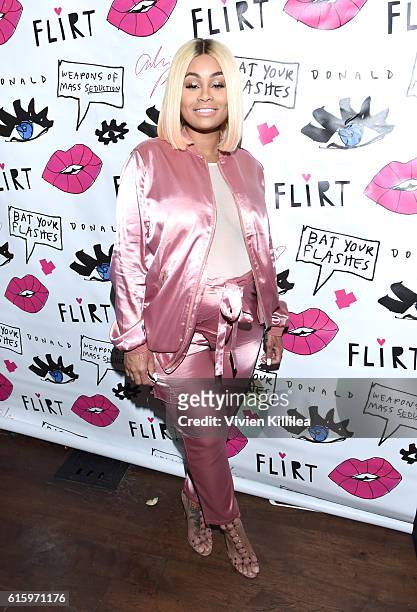 Blac Chyna attends Flirt Cosmetics x Amber Rose Event on October 20, 2016 in Los Angeles, California.