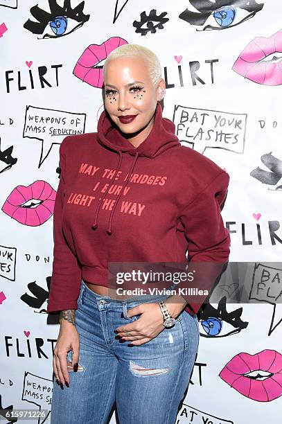 Amber Rose attends Flirt Cosmetics x Amber Rose Event on October 20, 2016 in Los Angeles, California.