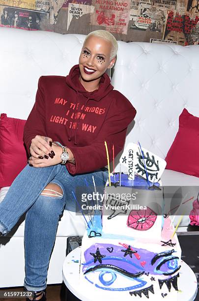 Amber Rose attends Flirt Cosmetics x Amber Rose Event on October 20, 2016 in Los Angeles, California.