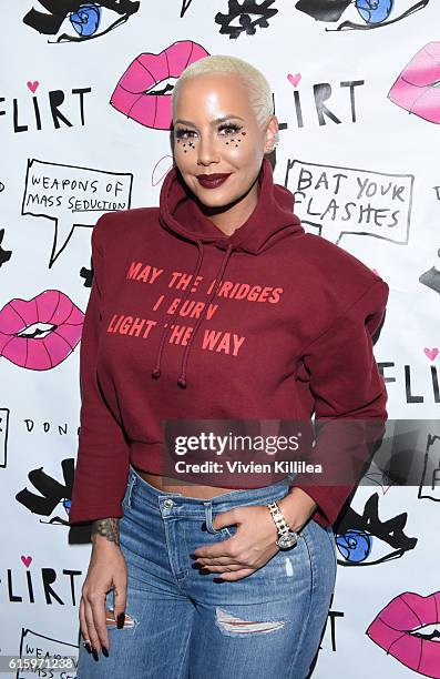 Amber Rose attends Flirt Cosmetics x Amber Rose Event on October 20, 2016 in Los Angeles, California.