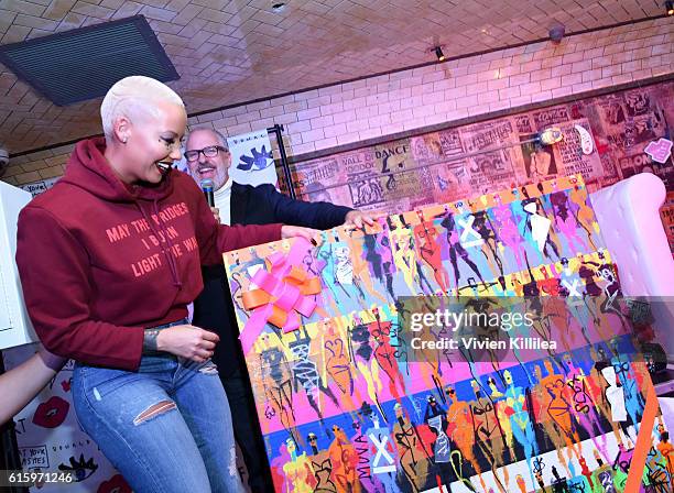 Amber Rose attends Flirt Cosmetics x Amber Rose Event on October 20, 2016 in Los Angeles, California.