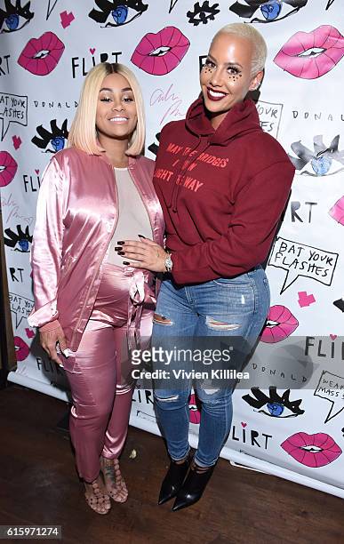 Blac Chyna and Amber Rose attend Flirt Cosmetics x Amber Rose Event on October 20, 2016 in Los Angeles, California.