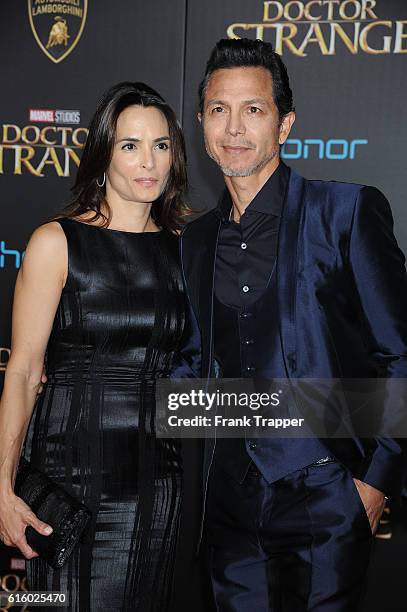 Actors Benjamin Bratt and Talisa Soto attend the premiere of Disney and Marvel Studios' "Doctor Strange" held at the El Capitan Theater on October...