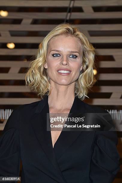 Eva Herzigova attends a Cocktail for the opening of 'Icones de l'Art Moderne, La Collection Chtchoukine'at Fondation Louis Vuitton on October 20,...